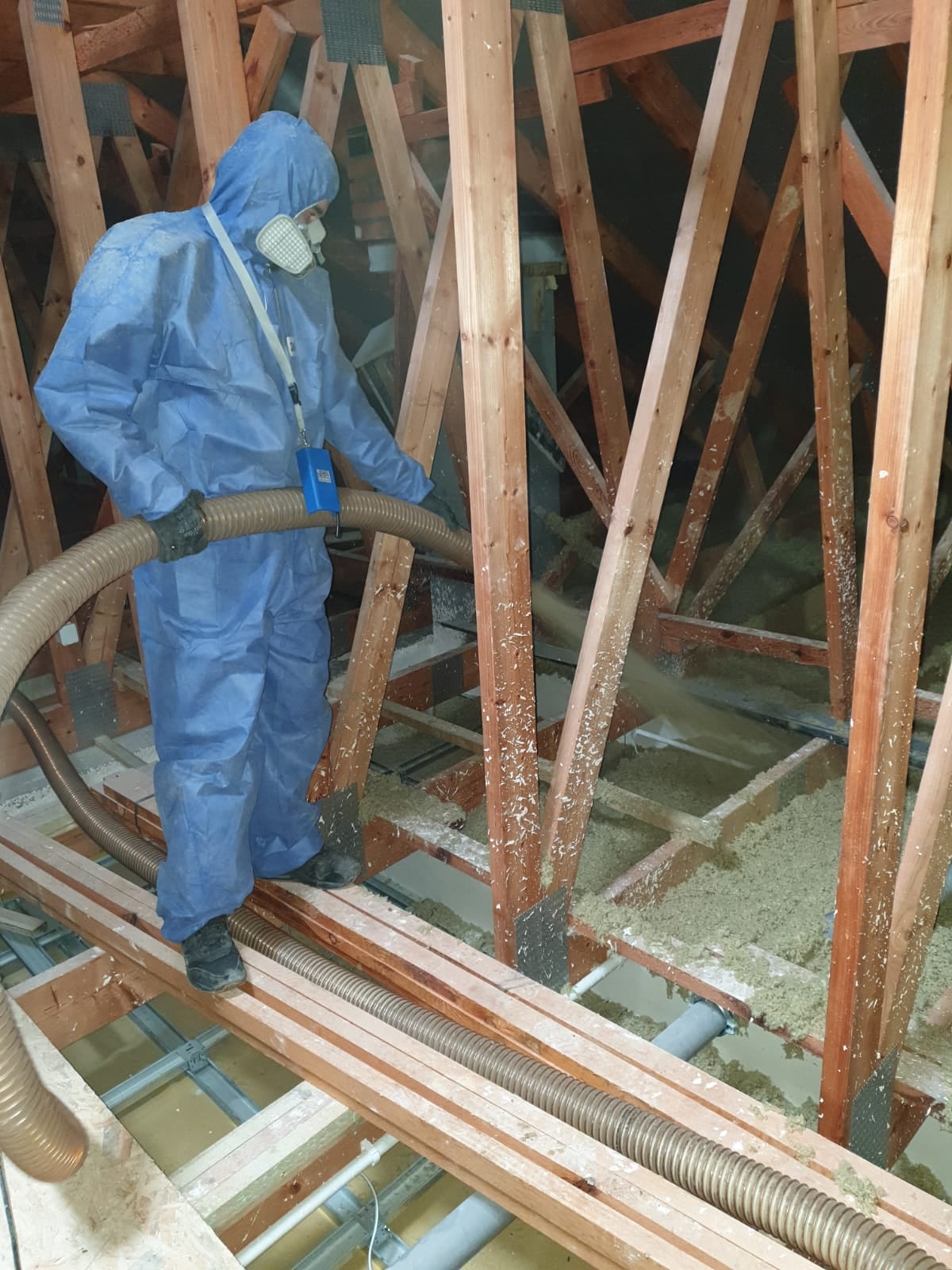 EINBLASDÄMMUNG AUS WOLLE